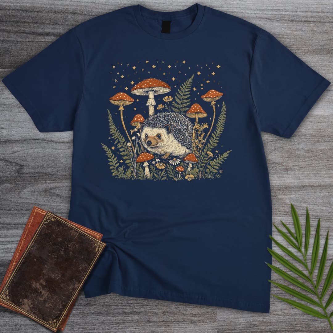 T-Shirt Navy / S Enchanted Fern Hedgehog T-Shirt