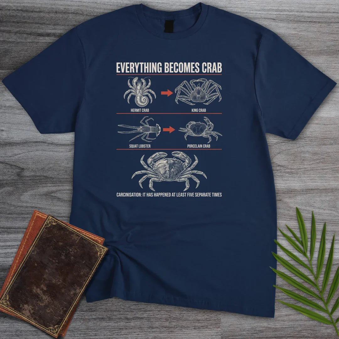 T-Shirt Navy / S Everything Becomes Crab T-Shirt
