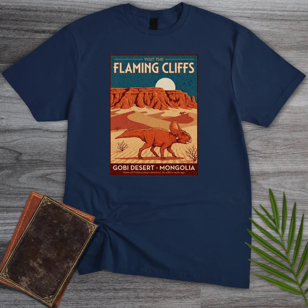 T-Shirt Navy / S Flaming Cliffs Protoceratops T-Shirt