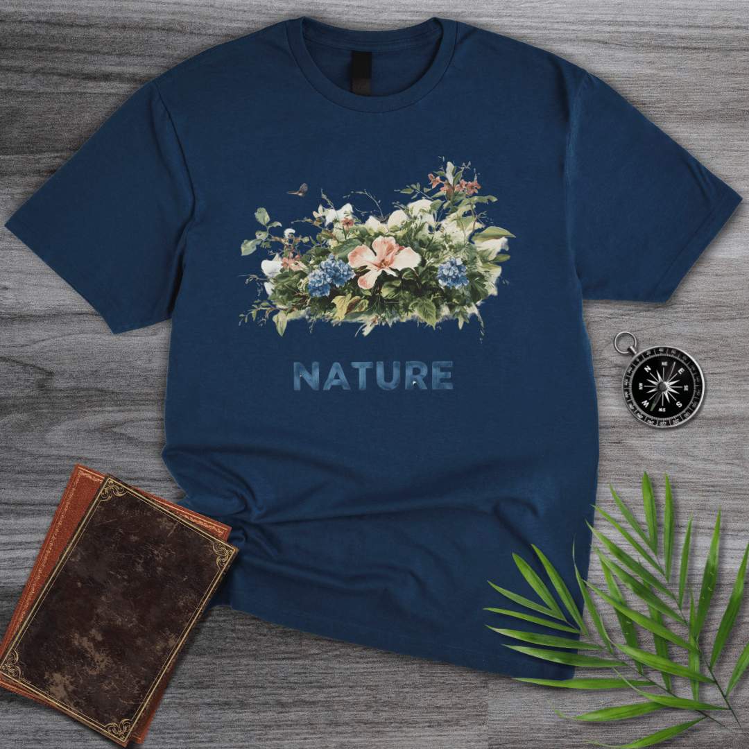 T-Shirt Navy / S Floral Nature Bloom T-Shirt