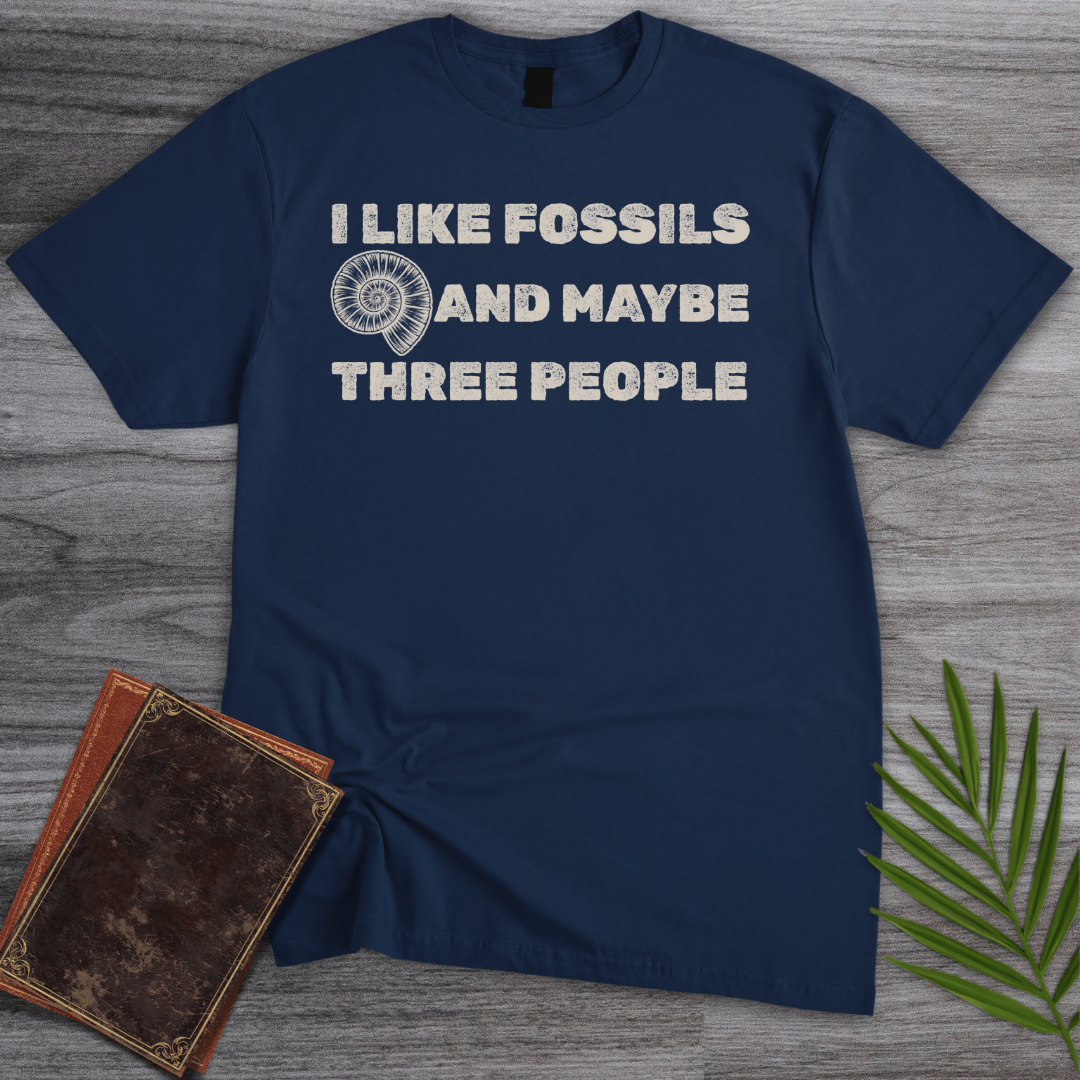 T-Shirt Navy / S Fossils & Introverted T-Shirt