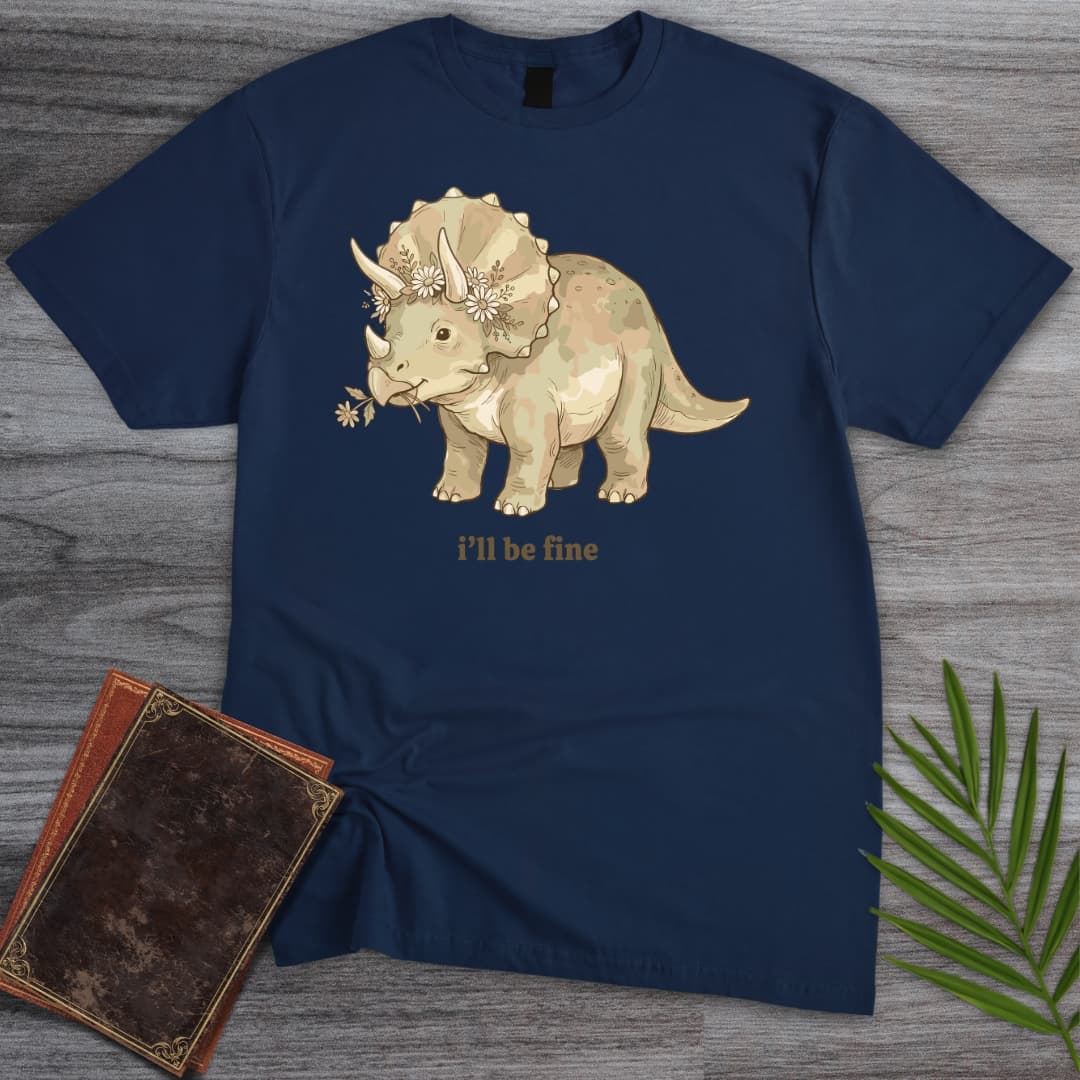 T-Shirt Navy / S Grazing Triceratops T-Shirt