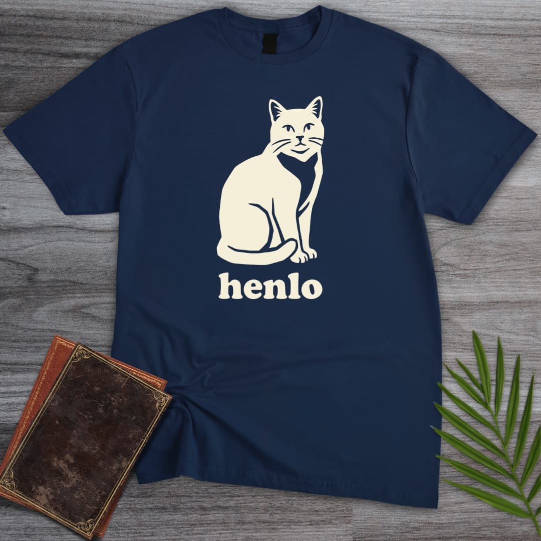 T-Shirt Navy / S Henlo Cat T-Shirt