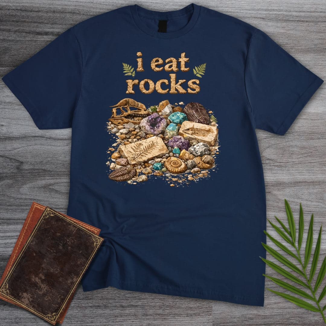 T-Shirt Navy / S I Eat Rocks T-Shirt