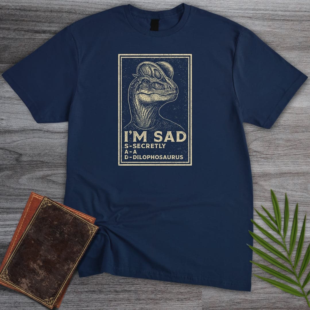 T-Shirt Navy / S I'm a Sad Dilophosaurus v2 T-Shirt