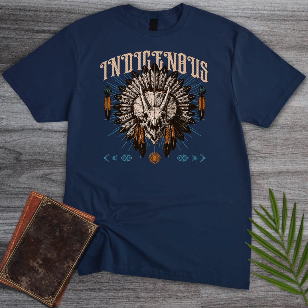 T-Shirt Navy / S Indigenous Triceratops T-Shirt