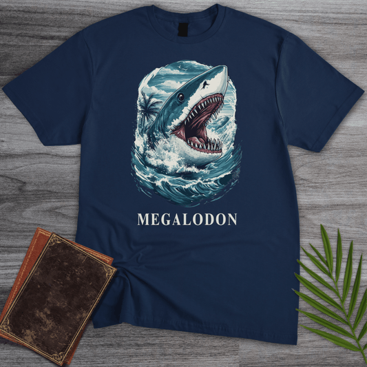 T-Shirt Navy / S Jaws of History: Megalodon T-Shirt