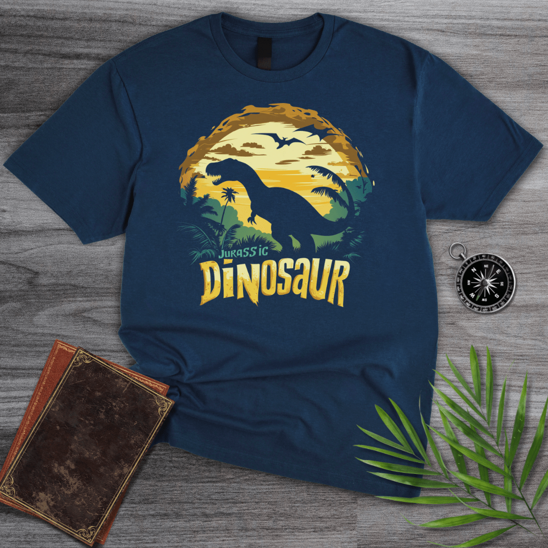 T-Shirt Navy / S Jurassic Dinosaur Silhouette T-Shirt