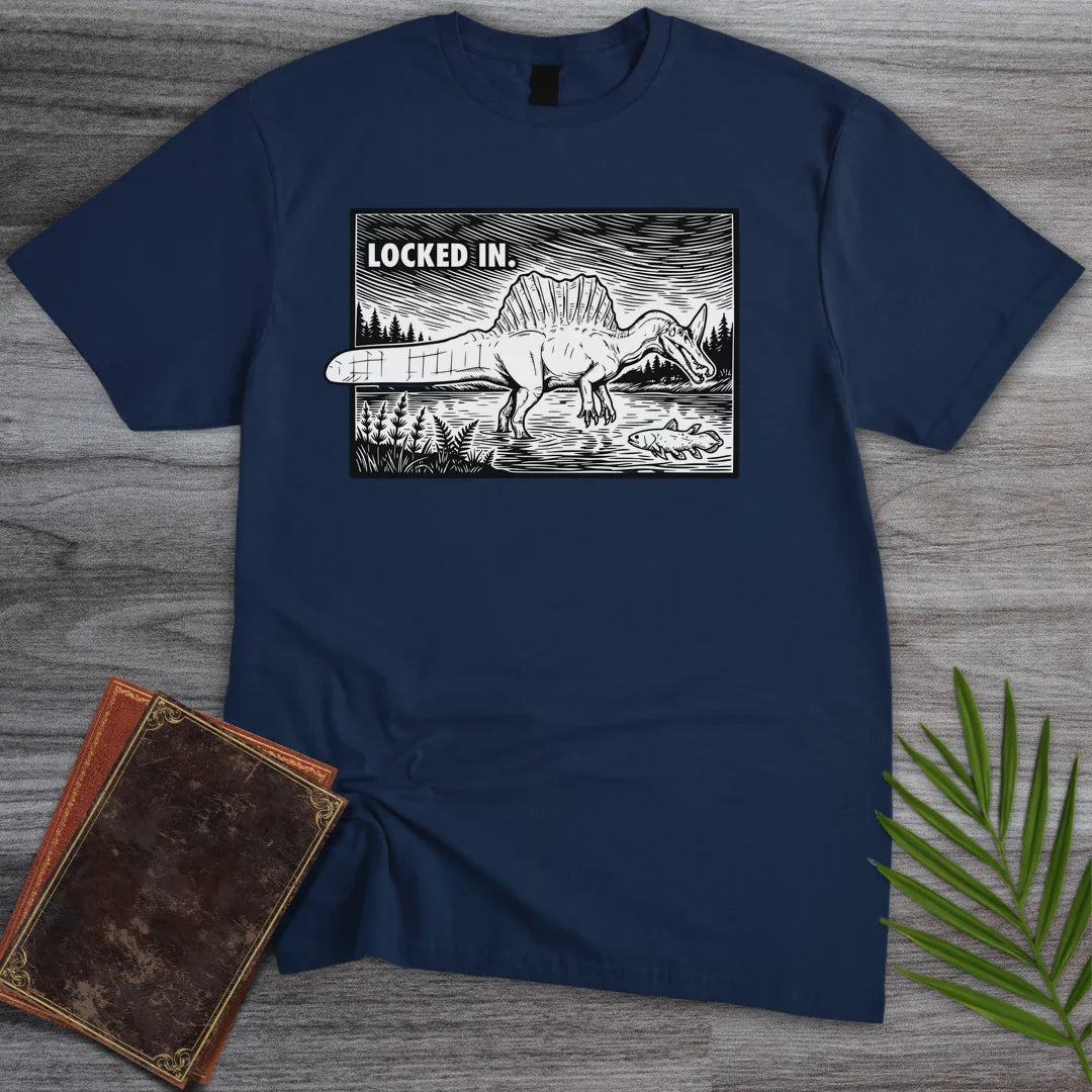 T-Shirt Navy / S Locked In Spinosaurus T-Shirt