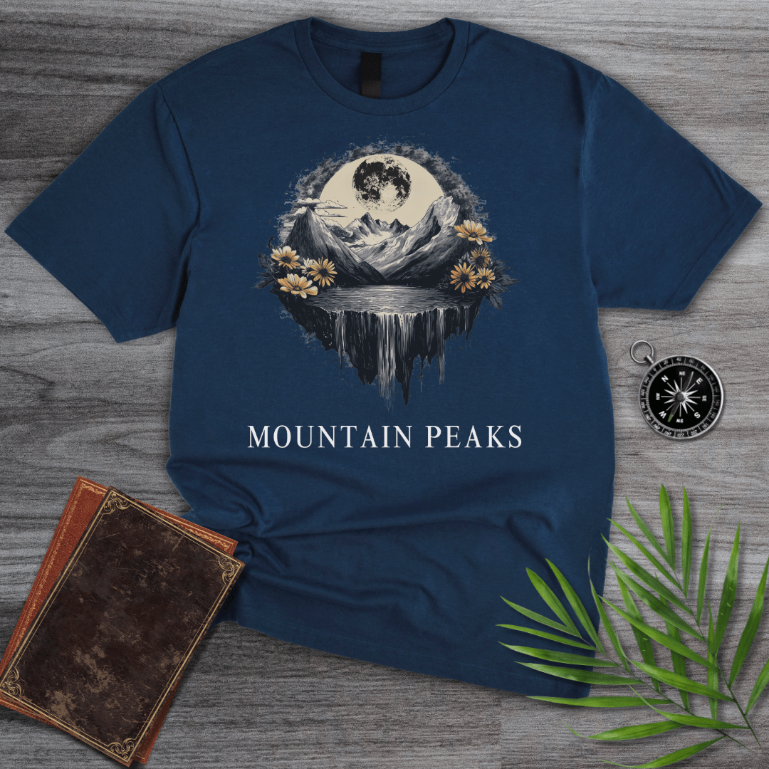 T-Shirt Navy / S Lunar Mountain Peaks T-Shirt