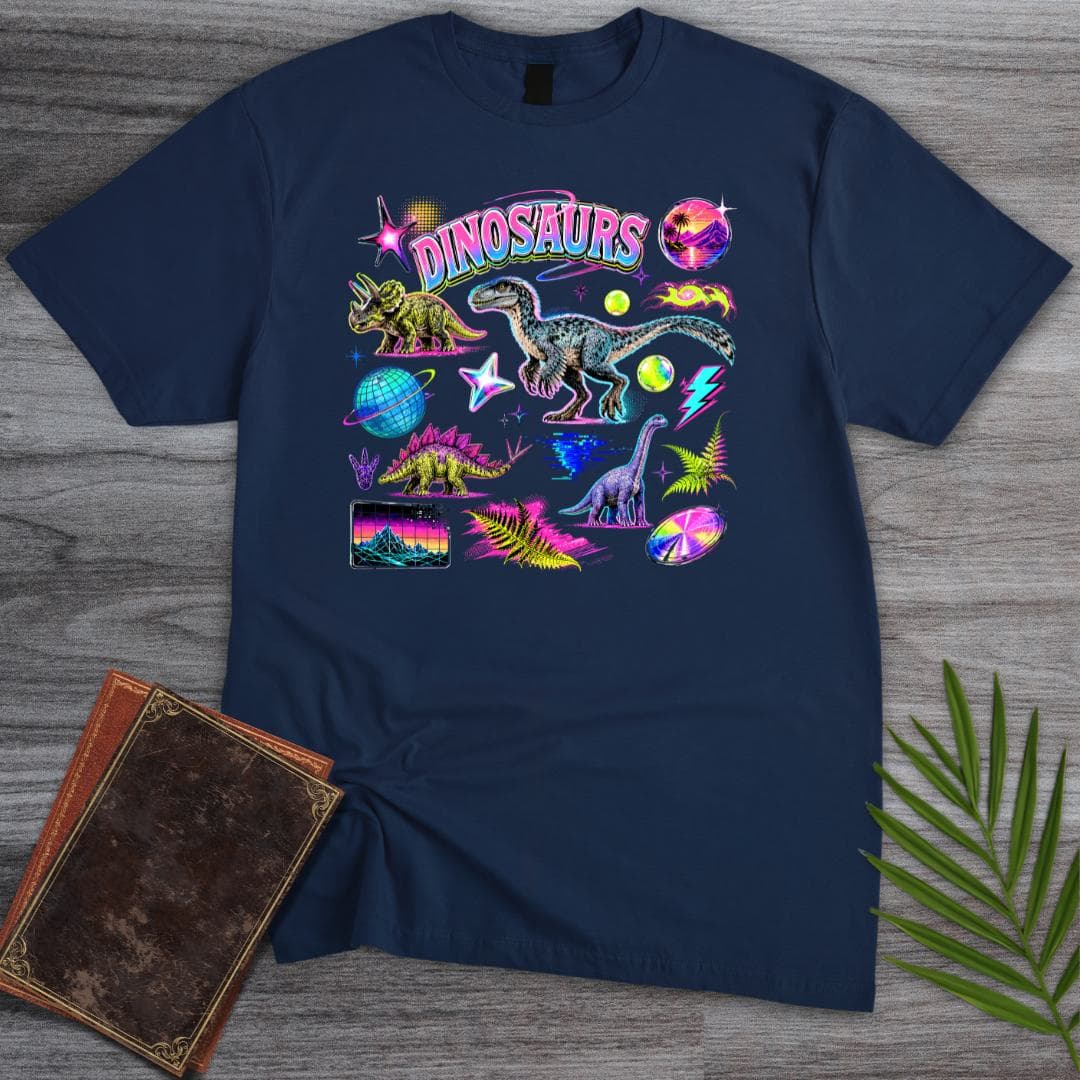 T-Shirt Navy / S Maximalist Y2K Dinosaurs T-Shirt