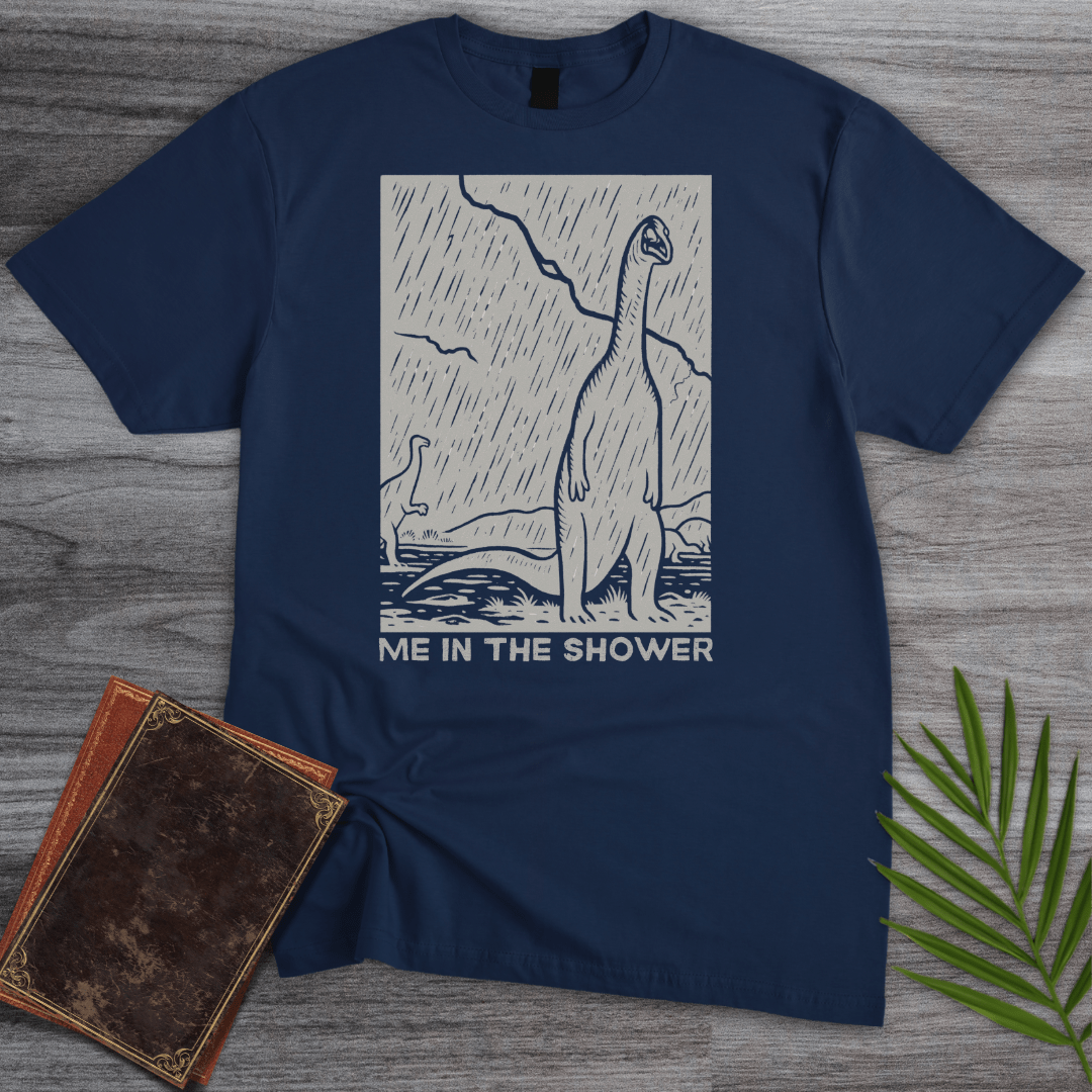 T-Shirt Navy / S Me In The Shower Sauropod T-Shirt
