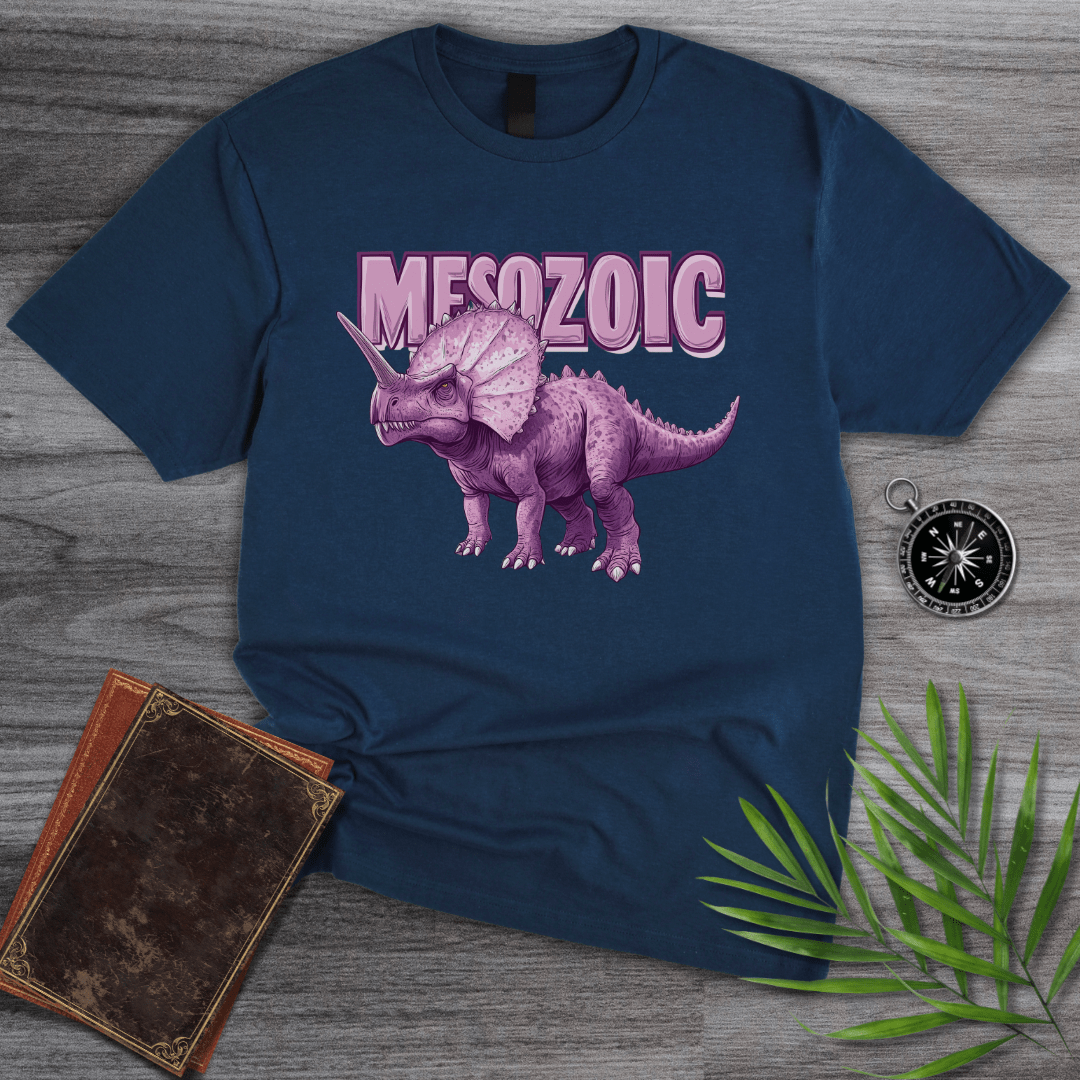 T-Shirt Navy / S Mesozoic Triceratops Vintage T-Shirt