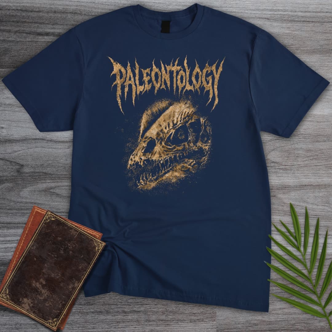 T-Shirt Navy / S Metal Jurassic Dilophosaurus T-Shirt