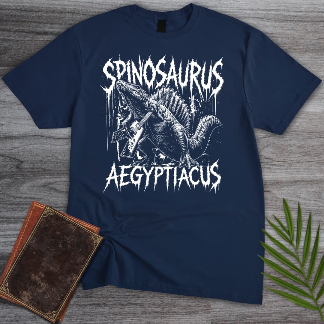 T-Shirt Navy / S Metal Rockin Spinosaurus T-Shirt
