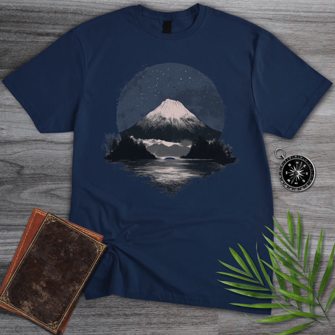T-Shirt Navy / S Midnight Volcanic Lake Reflection T-Shirt
