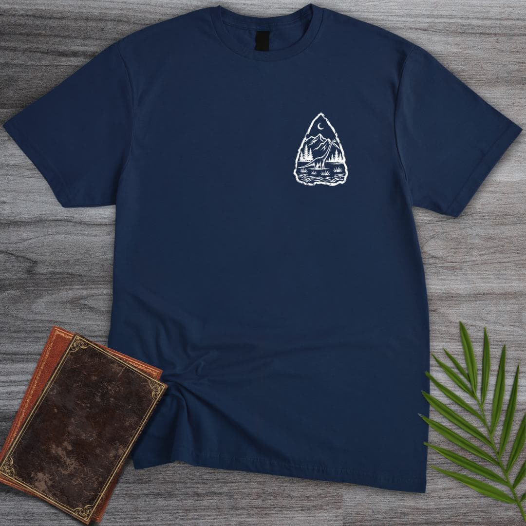T-Shirt Navy / S Minimalist Nature Sauropod Moon T-Shirt