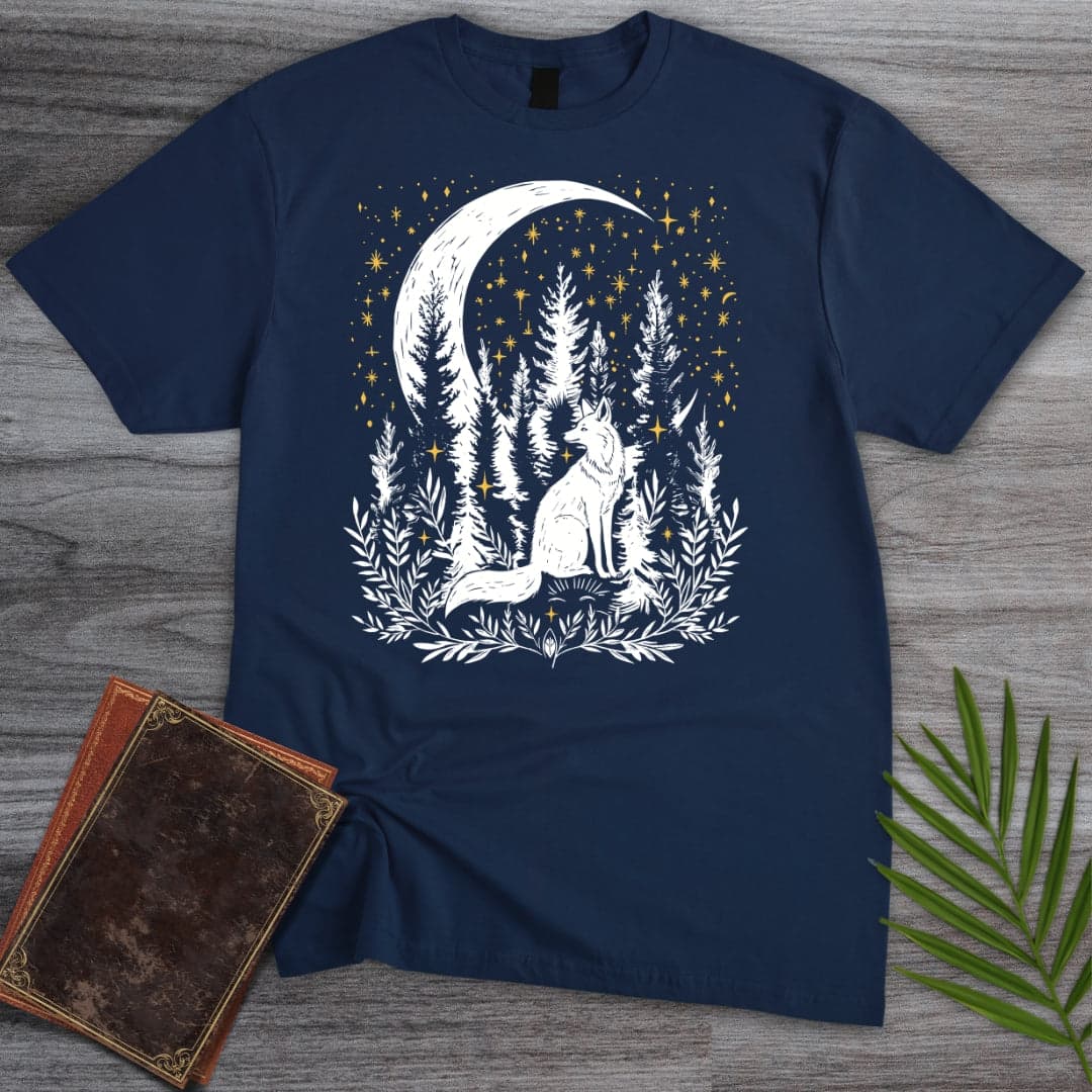 T-Shirt Navy / S Moon Fox Spirit T-Shirt