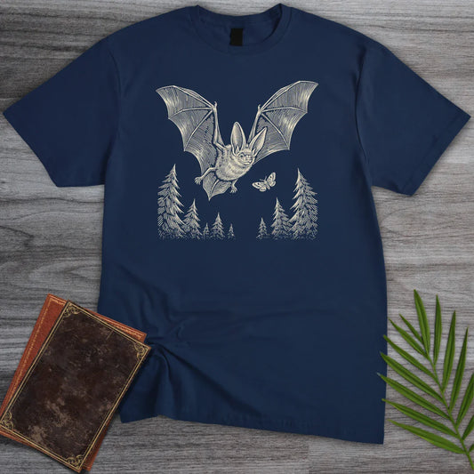 T-Shirt Navy / S Moth Hunter Bat T-Shirt