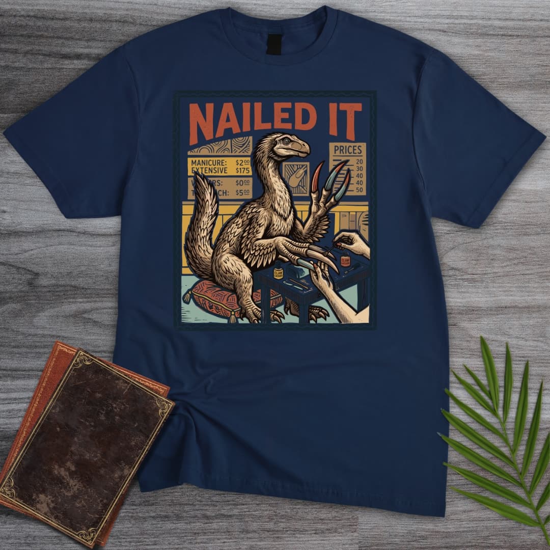 T-Shirt Navy / S NAILED IT Therizinosaurus T-Shirt