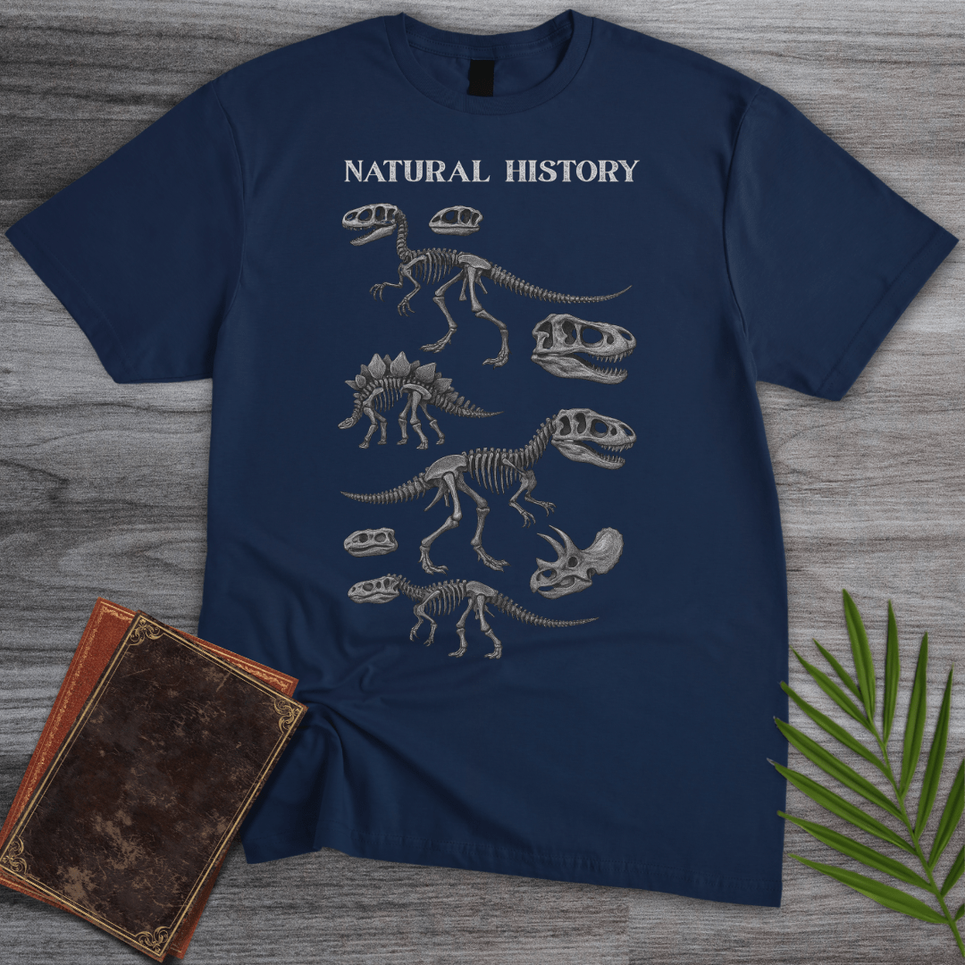 T-Shirt Navy / S Natural History: Paleontology Fossils T-Shirt
