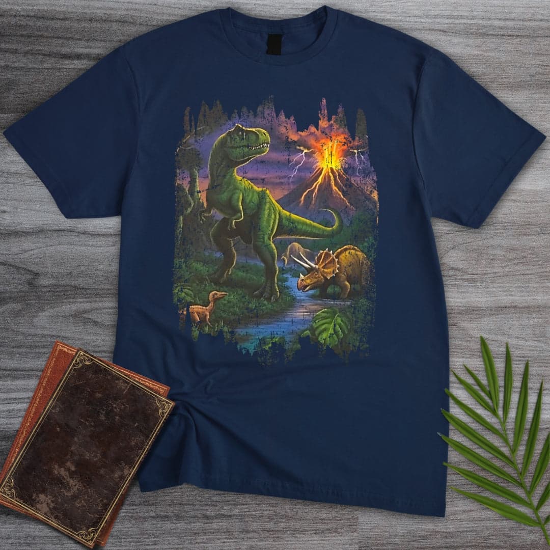 T-Shirt Navy / S Nostalgic 90's Volcanic Dino T-Shirt