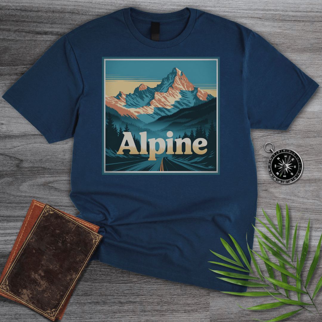 T-Shirt Navy / S Nostalgic Alpine Mountains T-Shirt