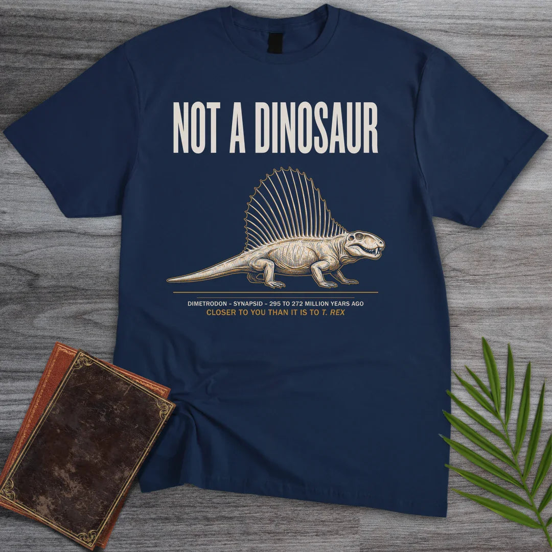 T-Shirt Navy / S Not Dinosaur Dimetrodon T-Shirt