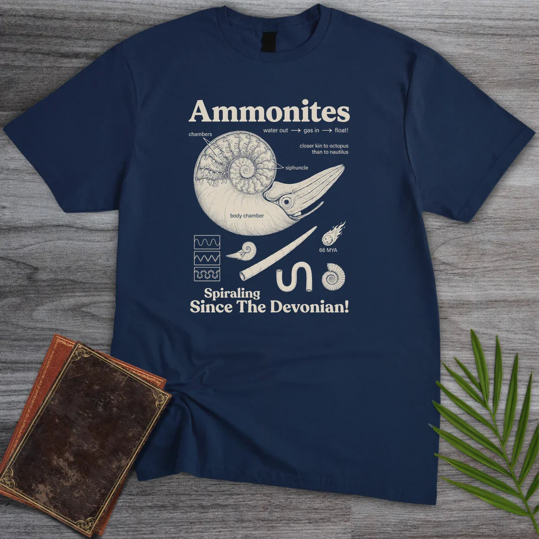 T-Shirt Navy / S Octopus Kin Ammonites T-Shirt
