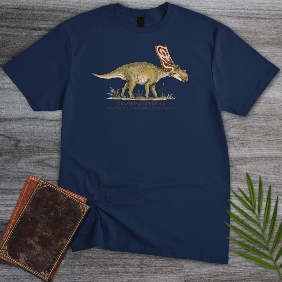 T-Shirt Navy / S Painted Frill Chasmosaurus T-Shirt