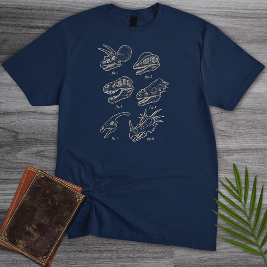 T-Shirt Navy / S Paleontological Skull Figures T-Shirt