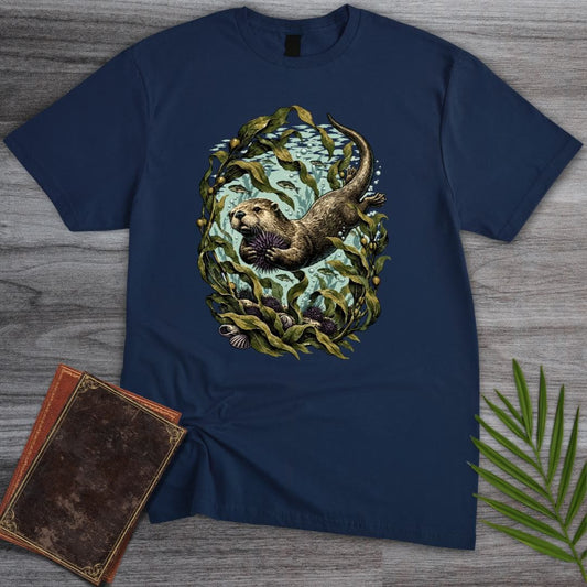 T-Shirt Navy / S Playful Otter Kelp T-Shirt