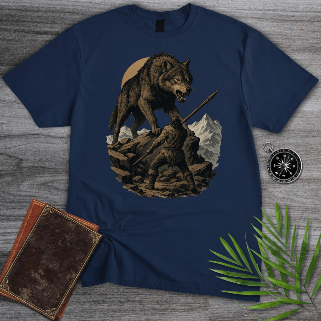 T-Shirt Navy / S Pleistocene Dire Wolf Hunting T-Shirt