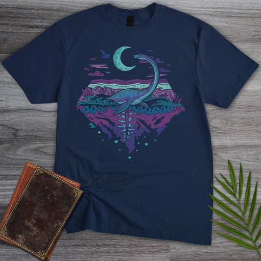 T-Shirt Navy / S Plesiosaurus Moon Gazer T-Shirt