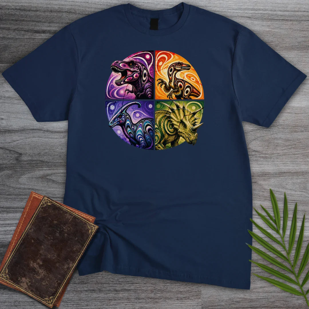T-Shirt Navy / S Prismatic Dinosaur Spirits T-Shirt