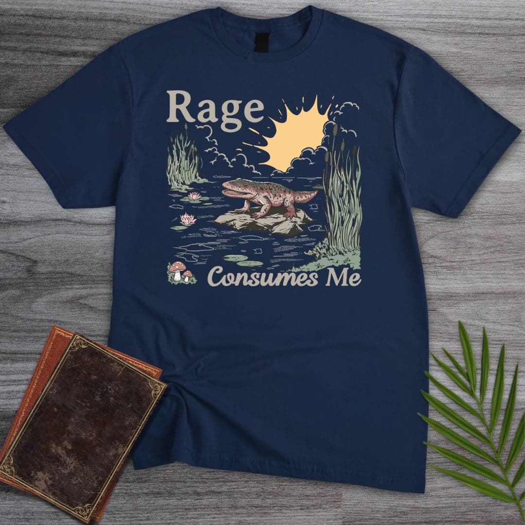 T-Shirt Navy / S Rage Consumes Me Hynerpeton T-Shirt