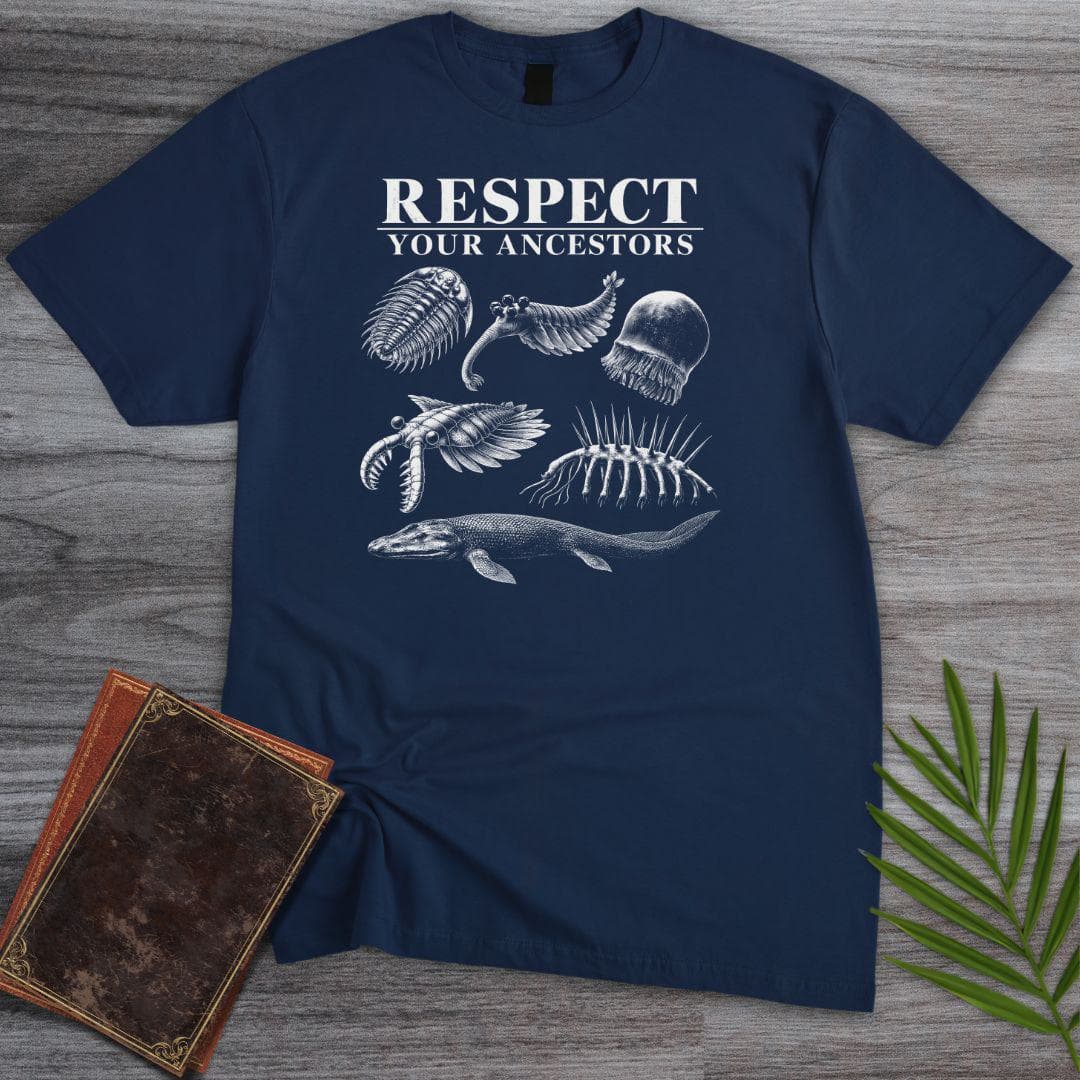 T-Shirt Navy / S Respect The Prehistoric Ancestors T-Shirt