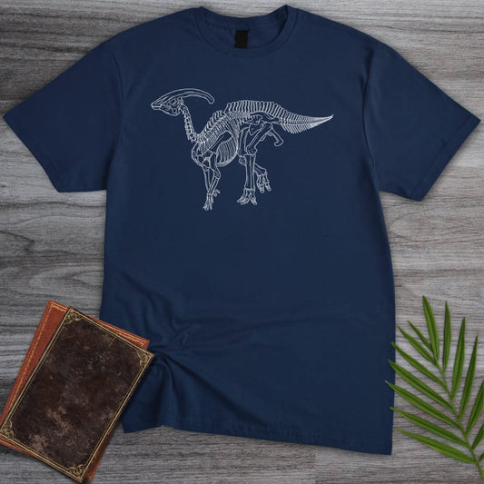 T-Shirt Navy / S Simple Parasaurolophus Fossil T-Shirt