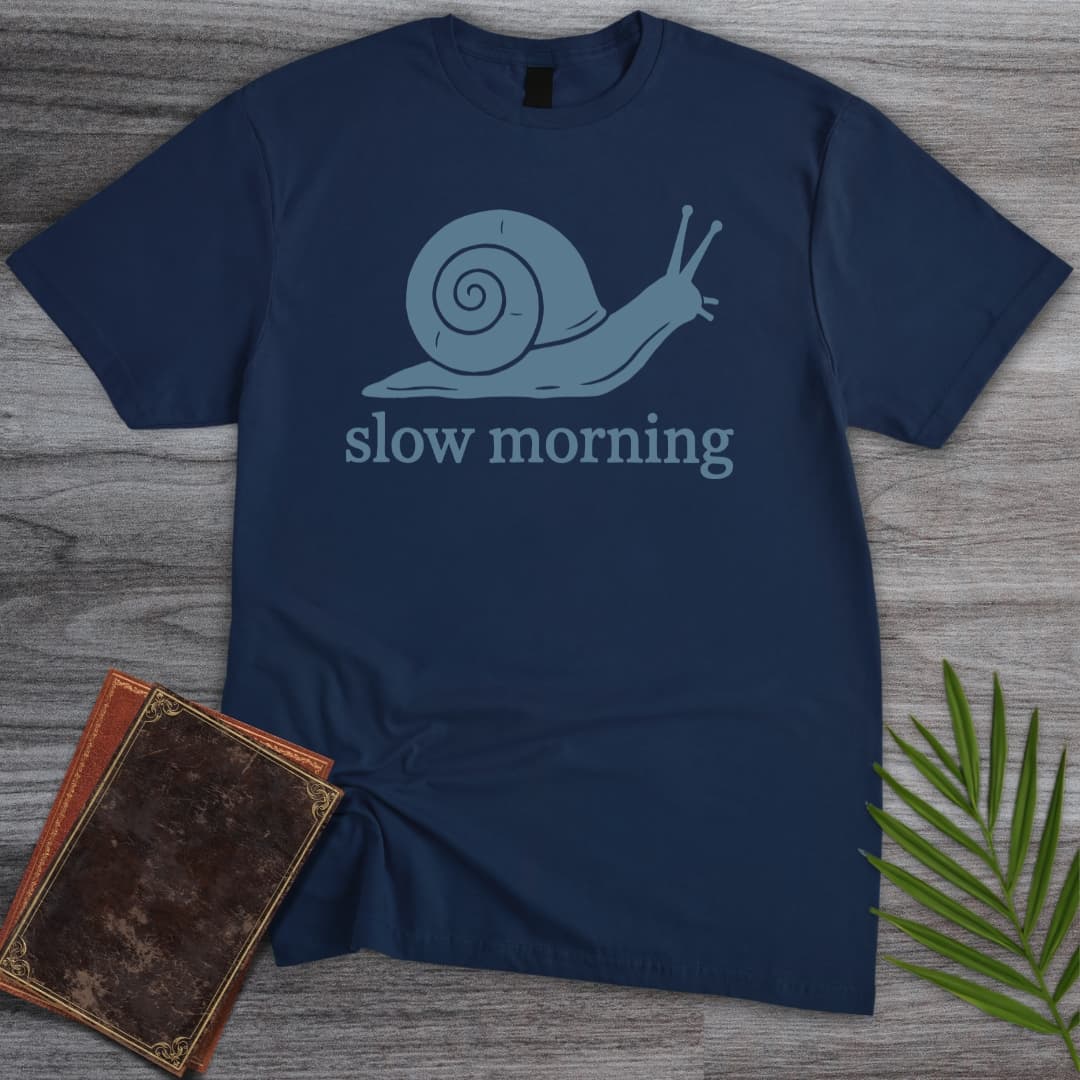 T-Shirt Navy / S Slow Morning Snail T-Shirt