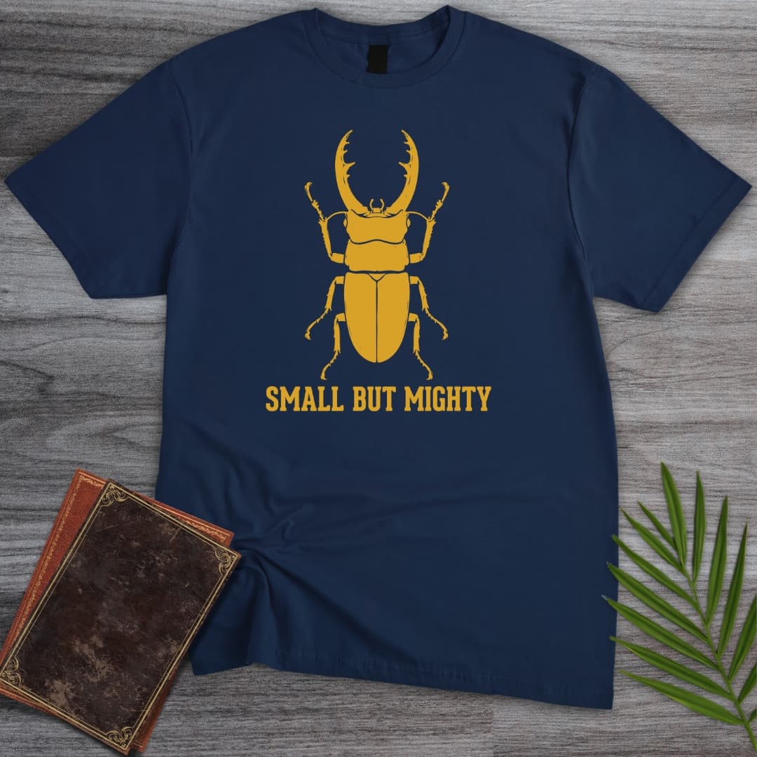 T-Shirt Navy / S Small But Mighty Beetle T-Shirt
