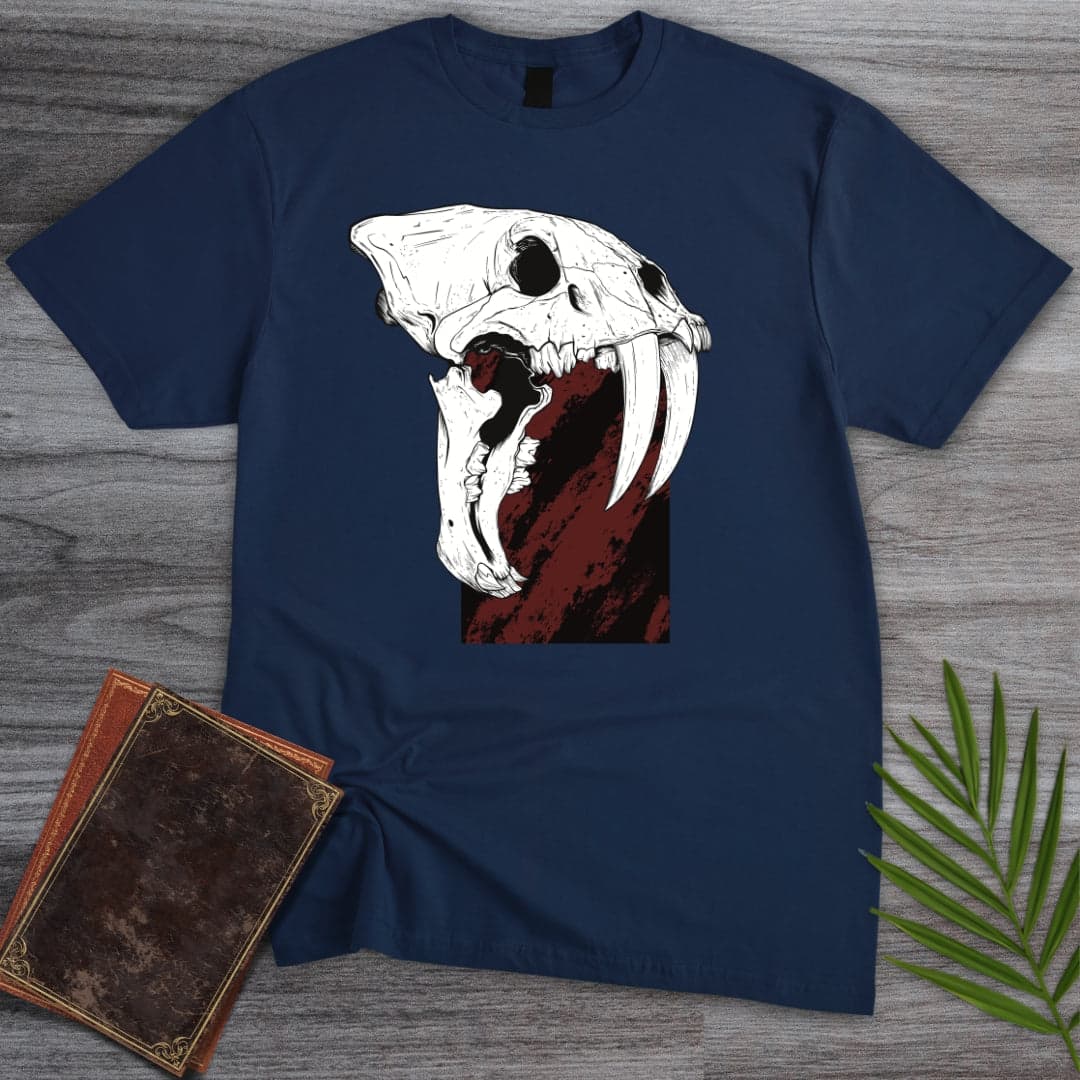 T-Shirt Navy / S Smilodon fatalis "not a tiger" T-Shirt (farkas.art)