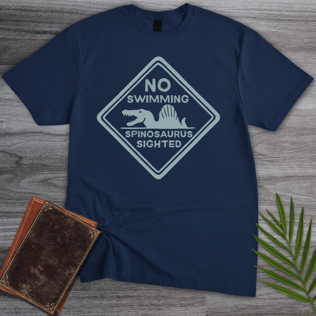 T-Shirt Navy / S Spinosaurus Swimming Danger T-Shirt