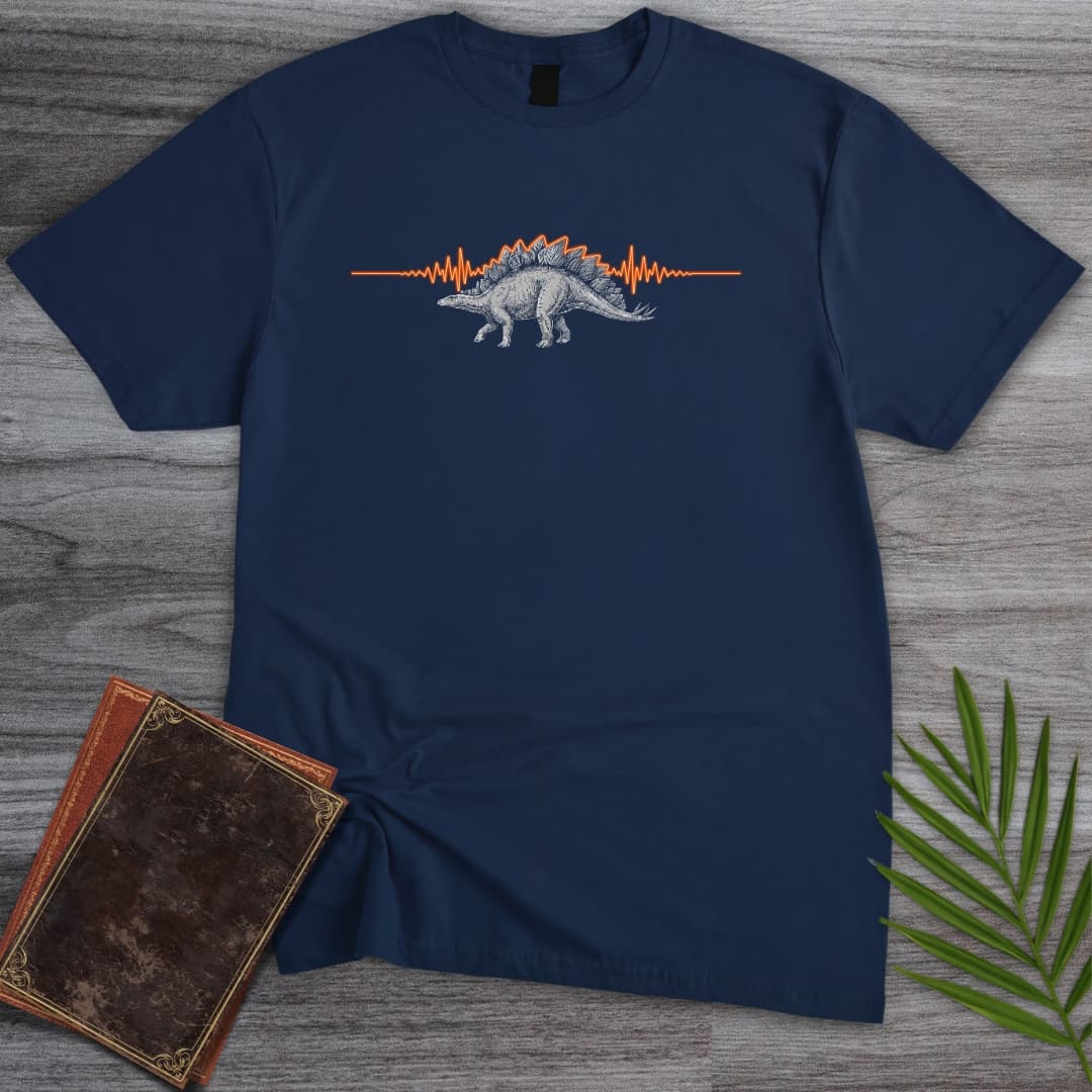 T-Shirt Navy / S Stegosaurus Seismograph T-Shirt