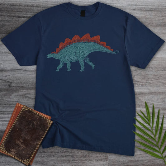 T-Shirt Navy / S Stegosaurus Waves T-Shirt