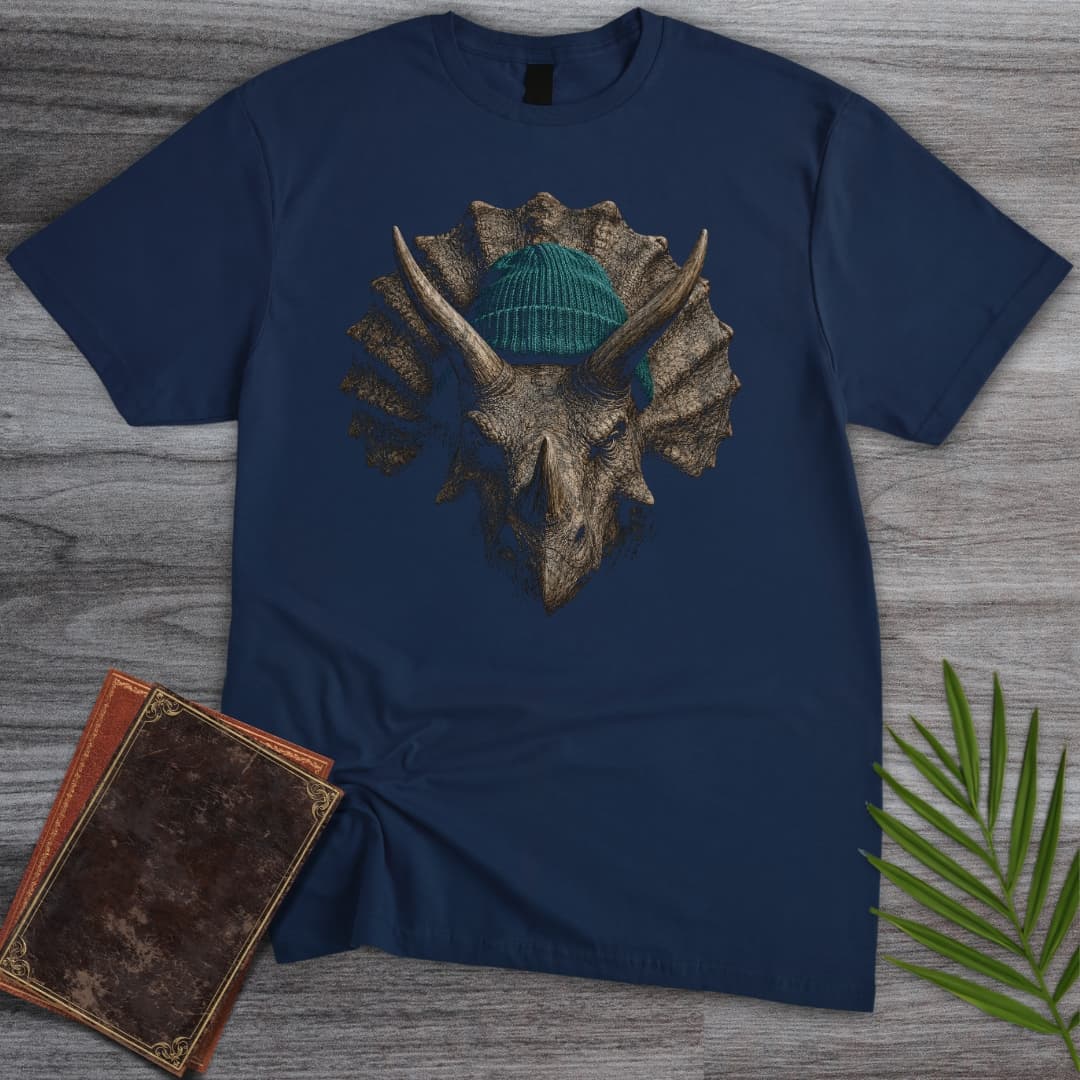 T-Shirt Navy / S Street Beanie Triceratops T-Shirt