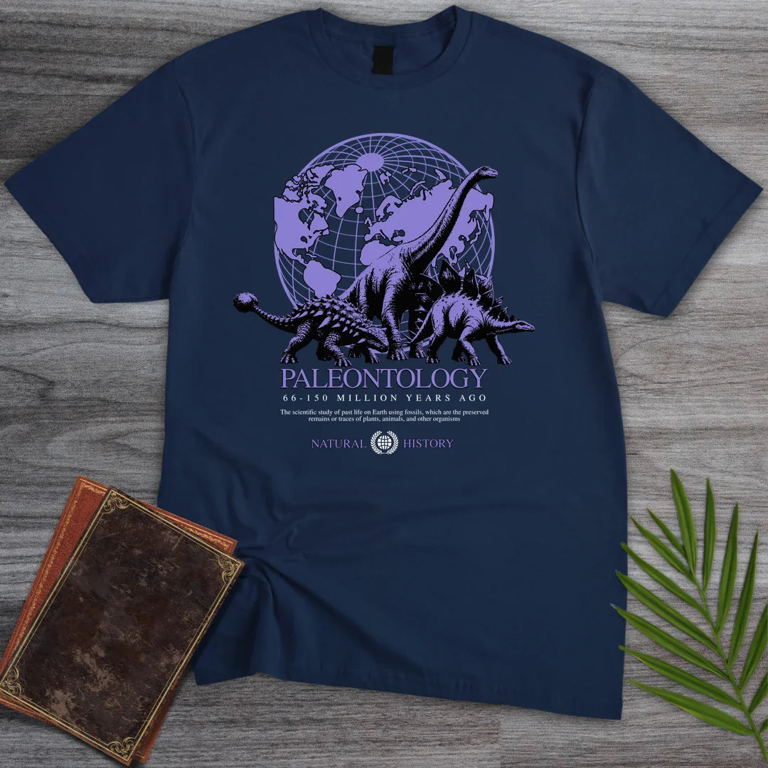T-Shirt Navy / S Study of Paleontology Dinosaurs T-Shirt