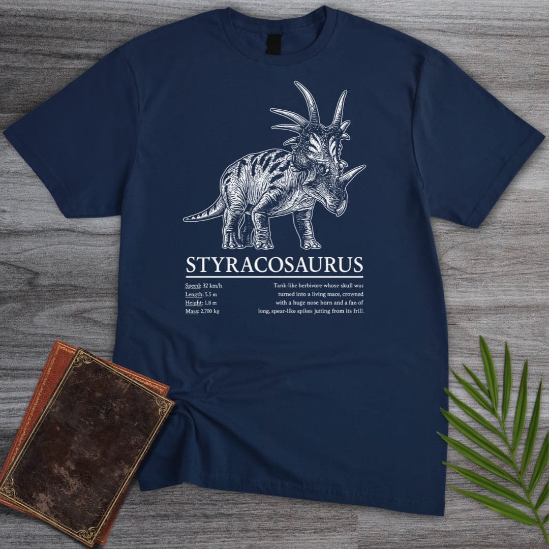 T-Shirt Navy / S Styracosaurus Spiked Lizard T-Shirt