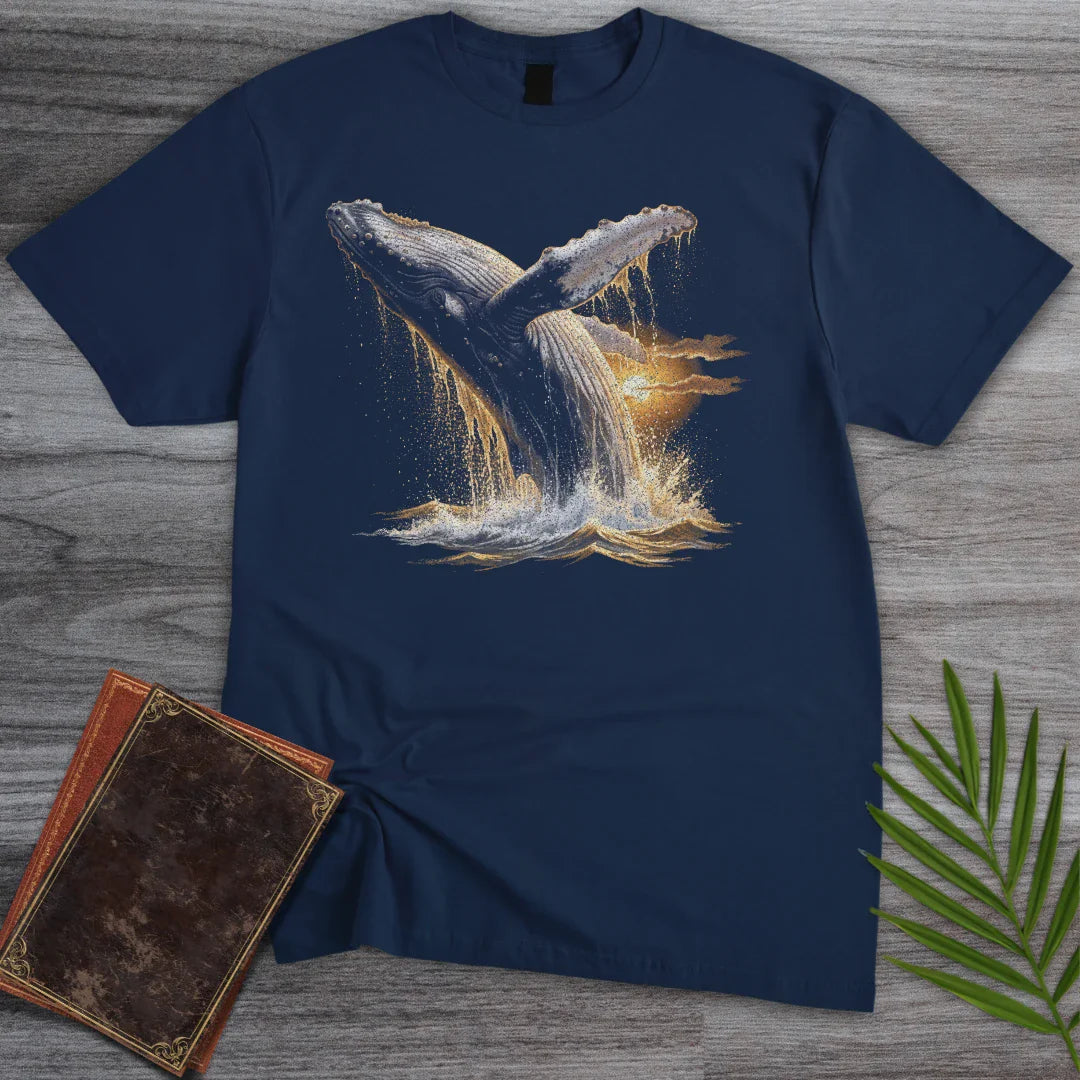 T-Shirt Navy / S Sunset Breach Humpback T-Shirt