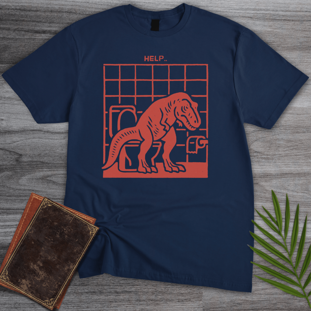 T-Shirt Navy / S T-Rex Hands Need Help T-Shirt