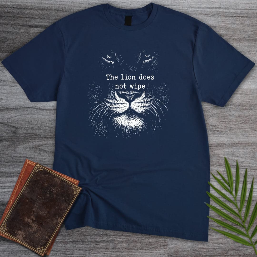 T-Shirt Navy / S The Lion Does Not Wipe T-Shirt